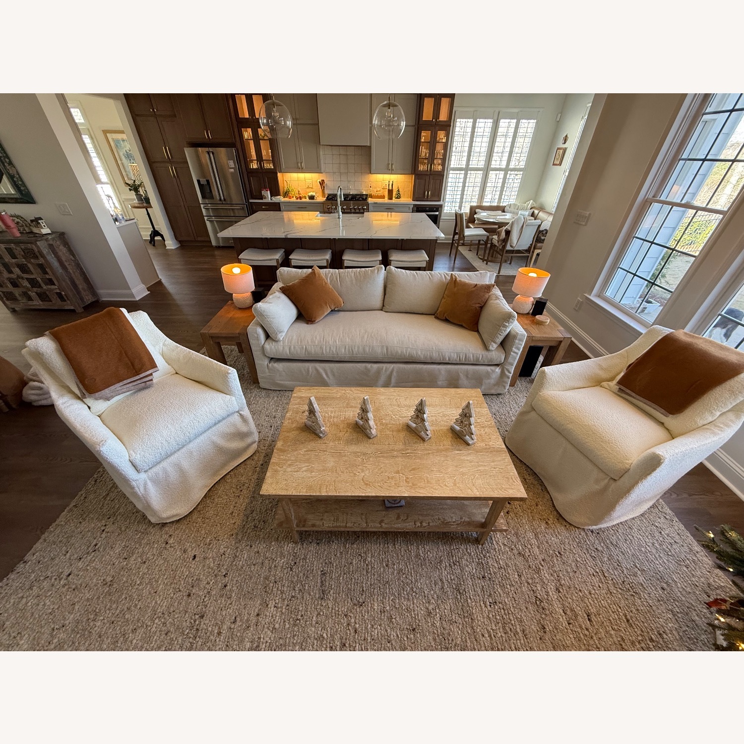 Rowe Furniture Sylvie Natural Fabric 3+ Seater Sofa - image-5