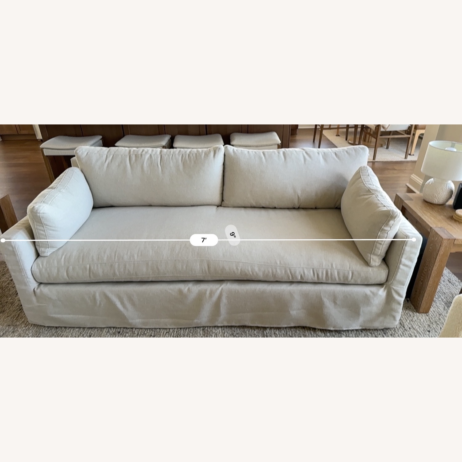 Rowe Furniture Sylvie Natural Fabric 3+ Seater Sofa - image-1