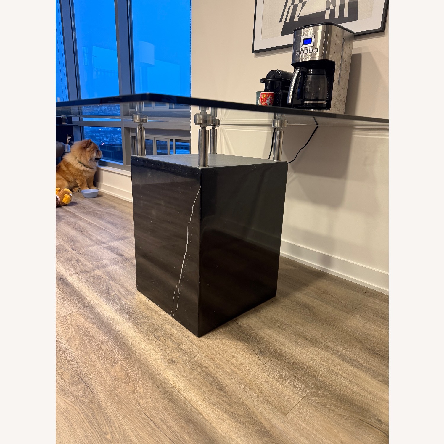 Roche Bobois Black Marble Dining Table - image-4