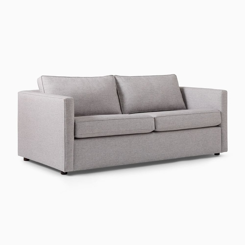 Used West Elm Harris Light Gray Velvet Sleeper Sofa for sale on AptDeco