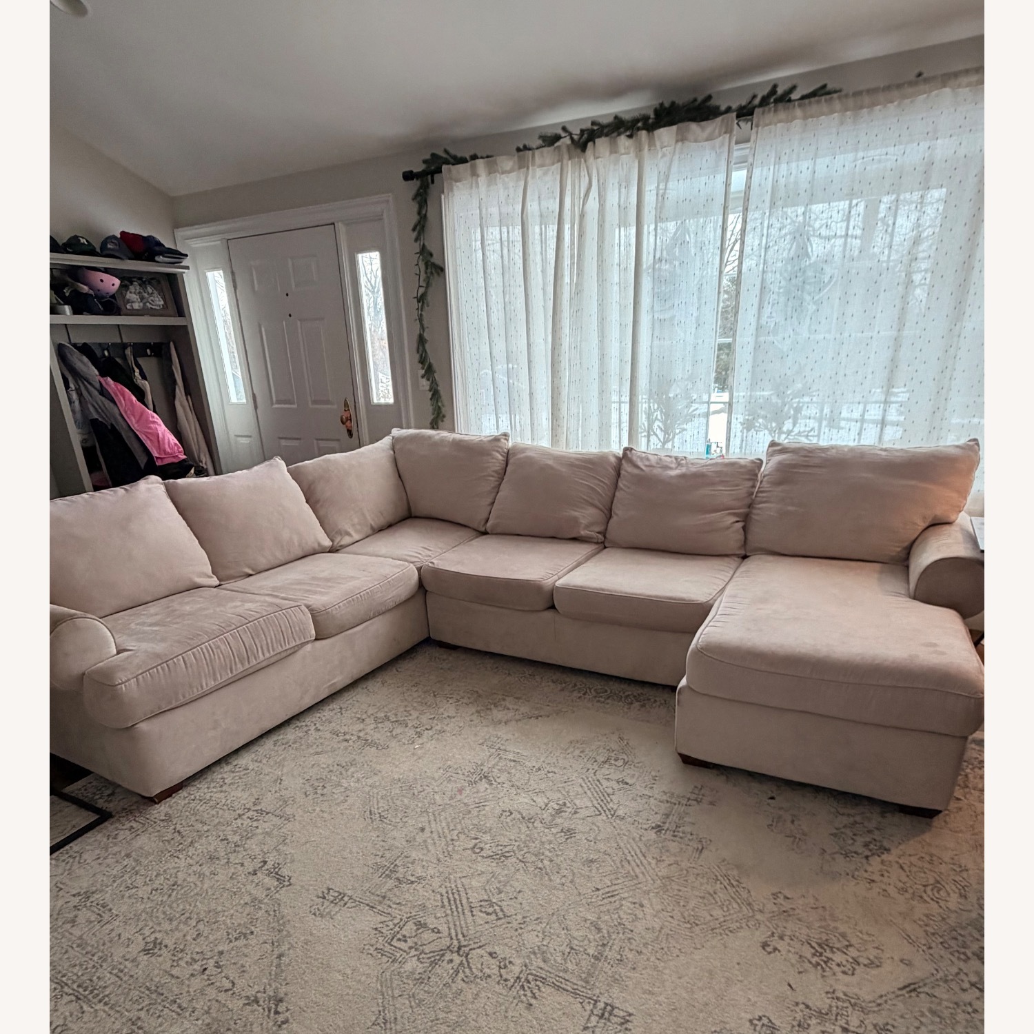 Natural Fabric 3+ Piece Sectional - image-1