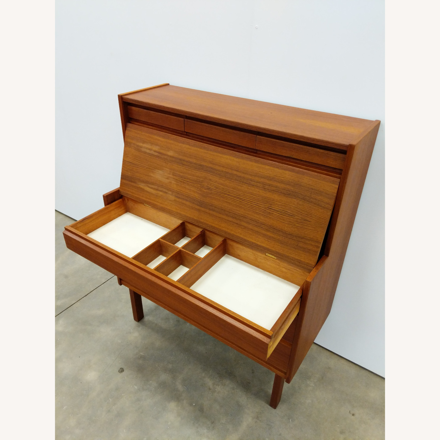 Vintage Danish Modern Teak Secretary Desk - image-5