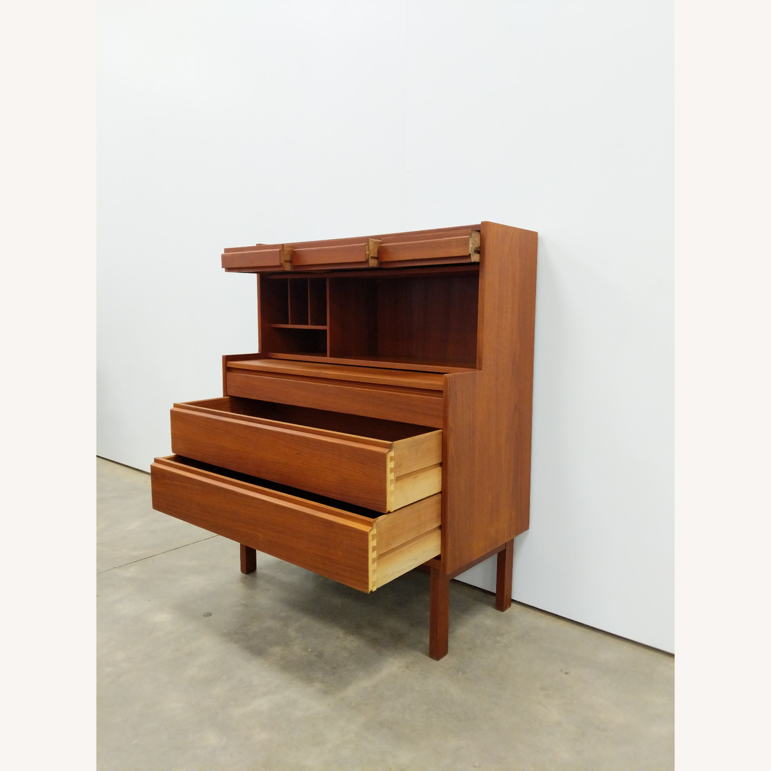 Vintage Danish Modern Teak Secretary Desk - image-3