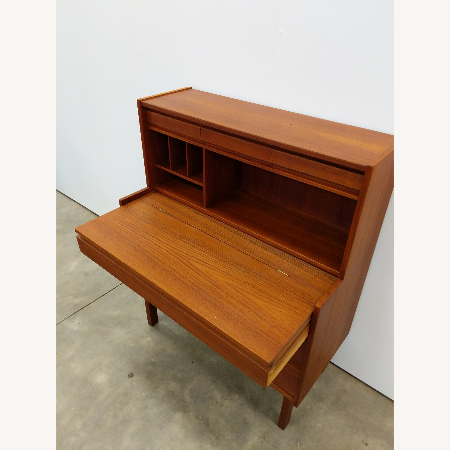 Vintage Danish Modern Teak Secretary Desk - image-4