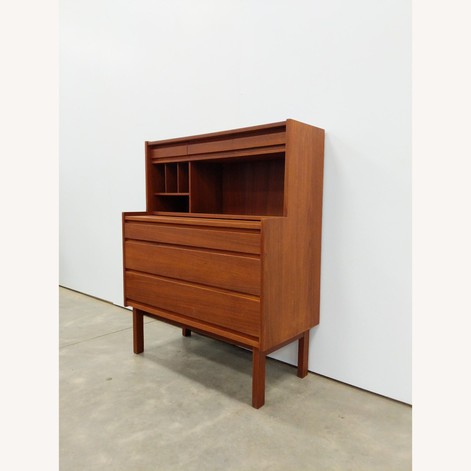Vintage Danish Modern Teak Secretary Desk - image-2