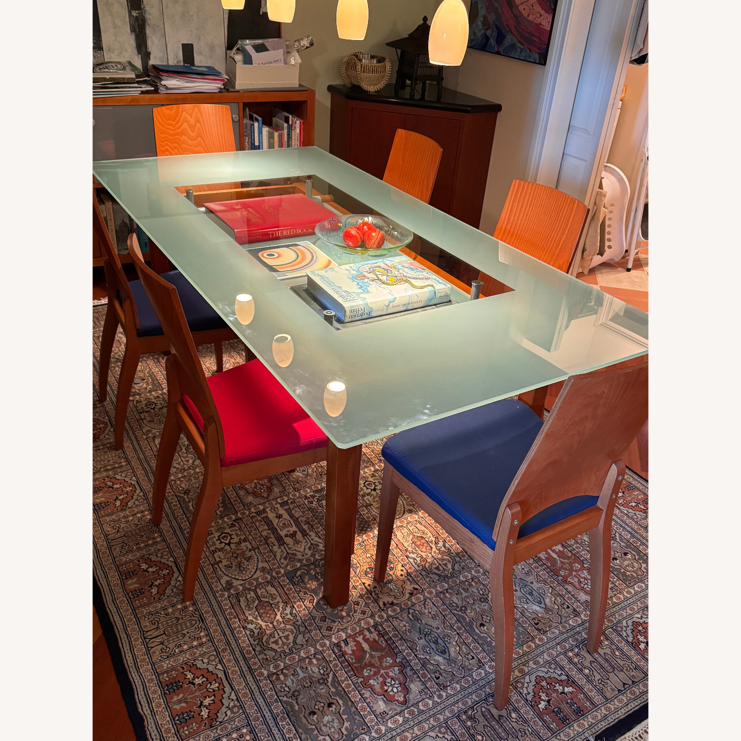 Contemporary Glass Dining Table and Chairs - image-1