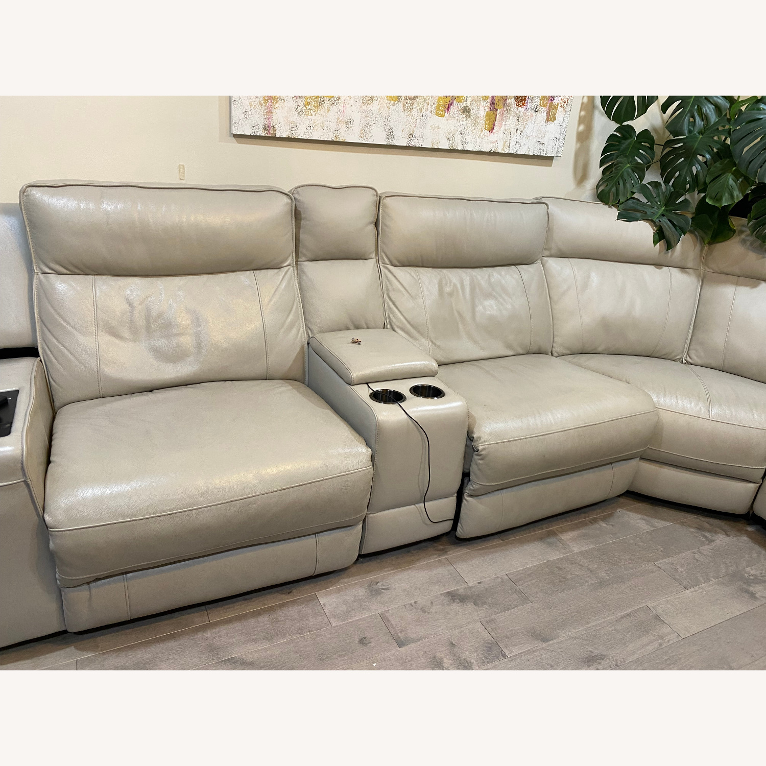 Atlas Natural Leather 3+ Piece Sectional - image-4
