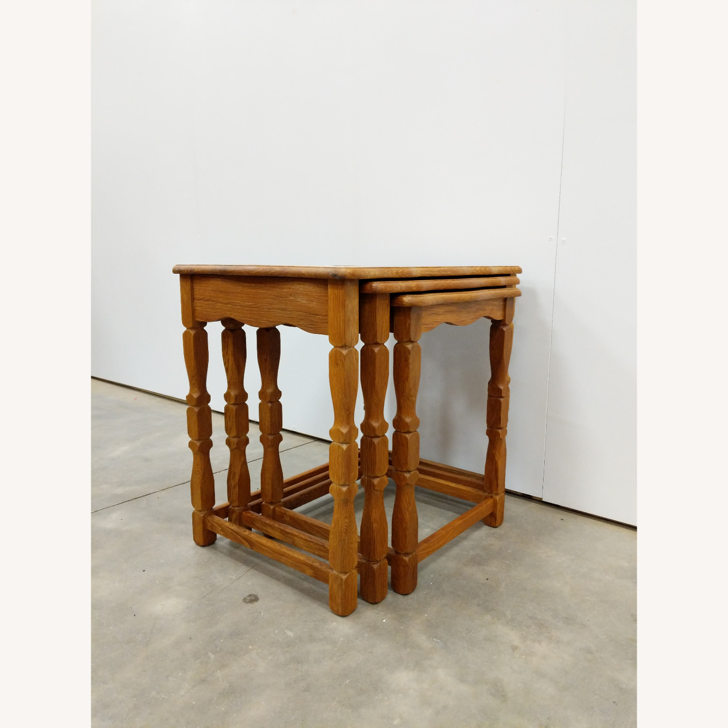 Set of Vintage Danish Oak Nesting Tables - image-8