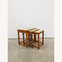 Set of Vintage Danish Oak Nesting Tables