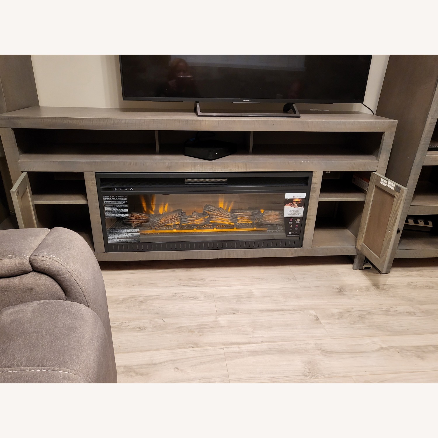 TV Console With Electric Fireplace  - image-4