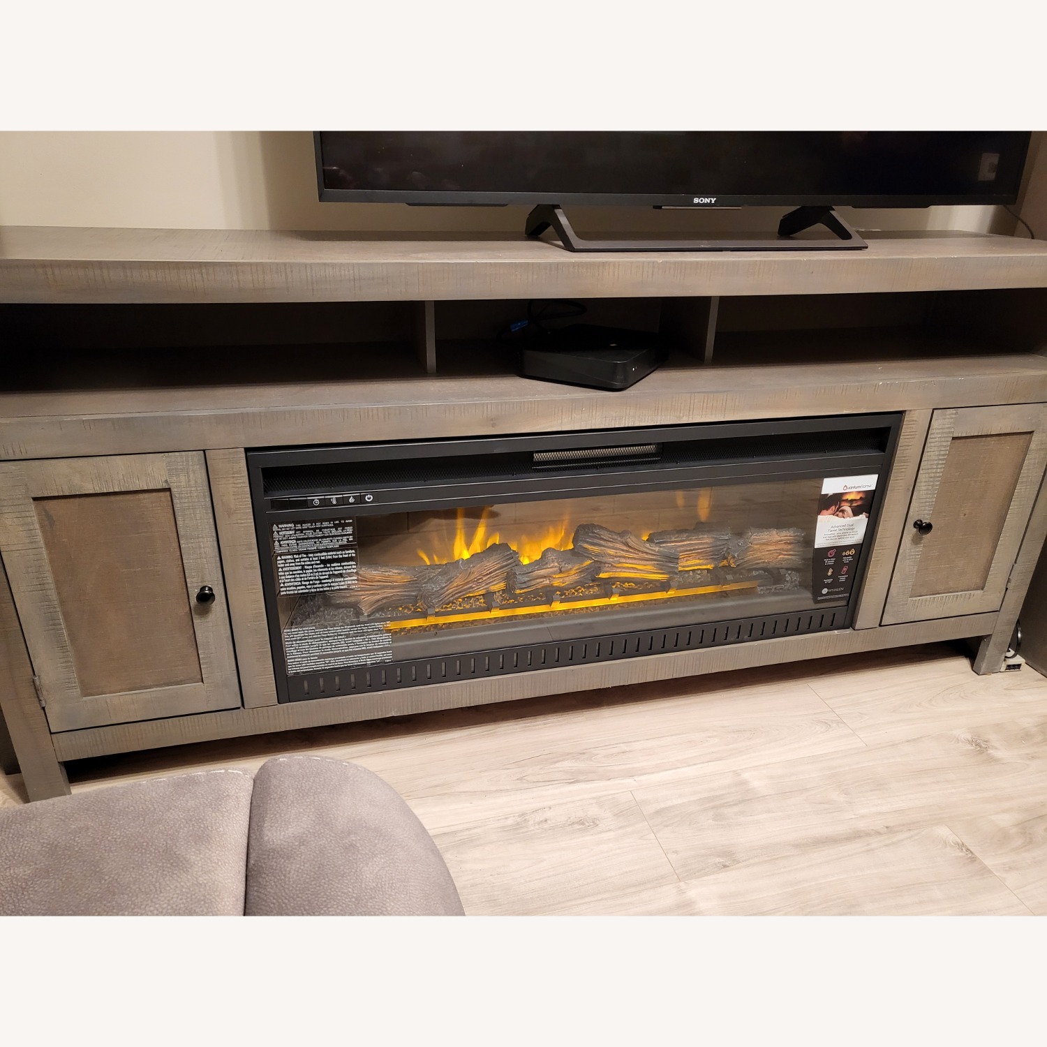 TV Console With Electric Fireplace  - image-3