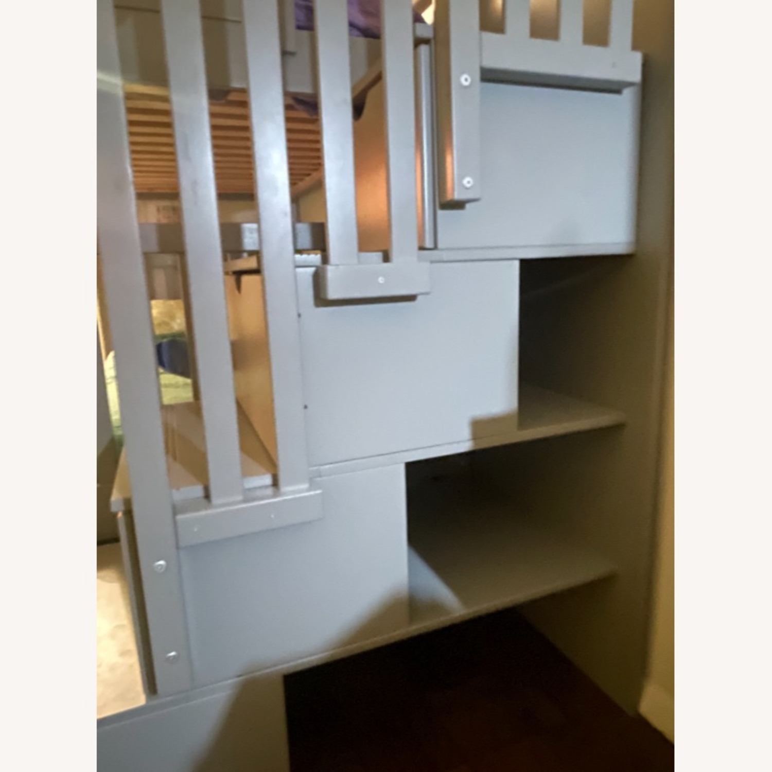 Bob's Discount Furniture Light Gray Wood Bunk Bed - image-3