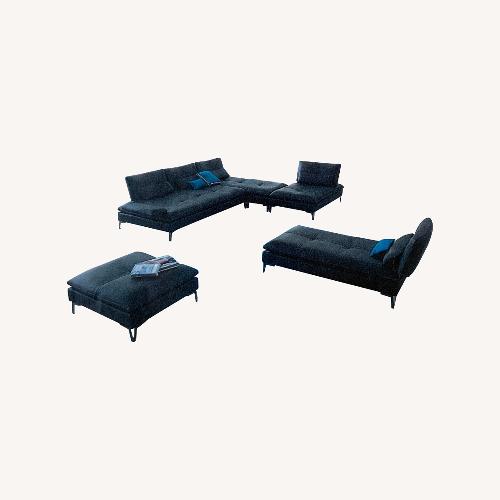 Used Roche Bobois Scenario Black Leather Set  for sale on AptDeco