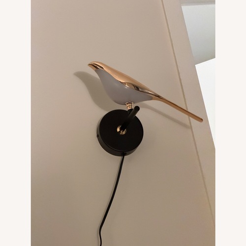 Used 2 Bird Wall Lamps (Gold & Black) for sale on AptDeco