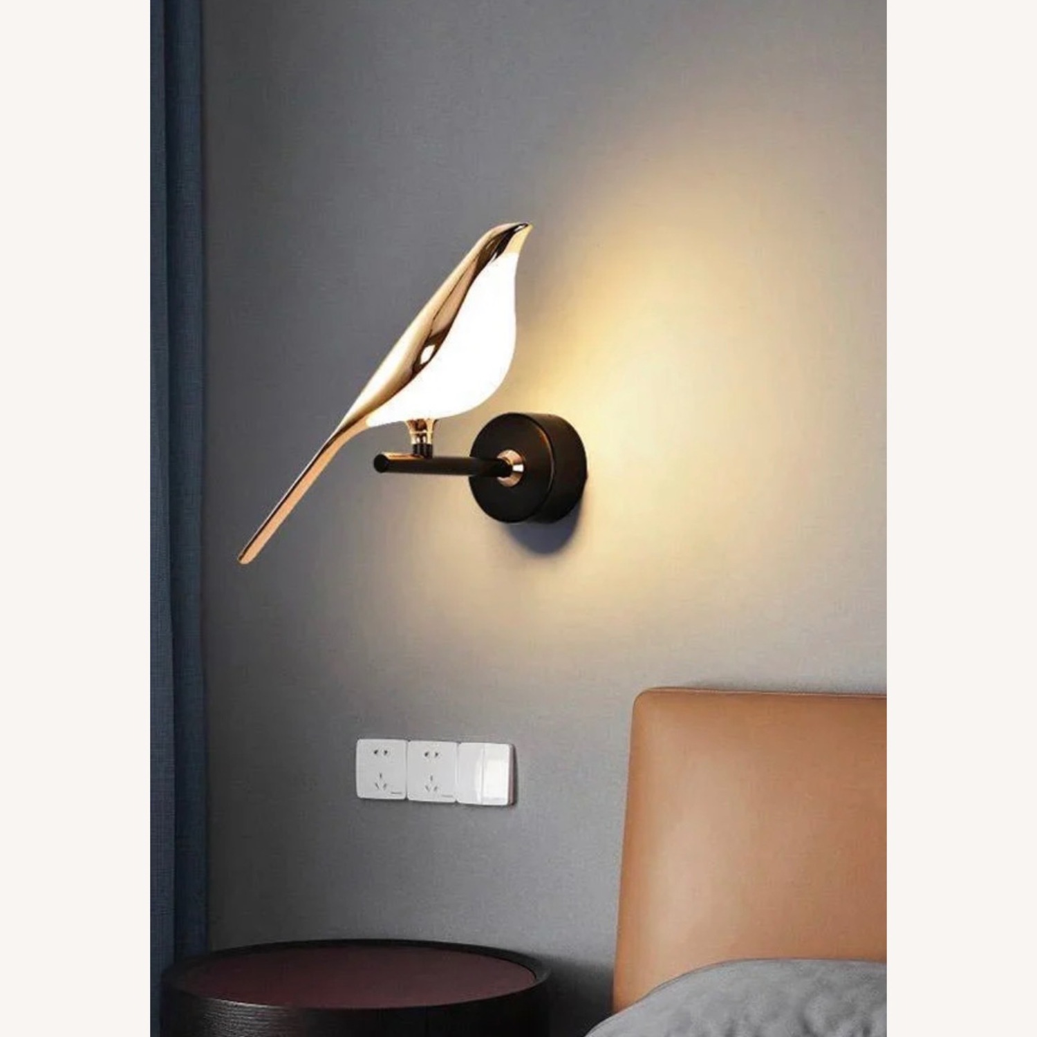 2 Bird Wall Lamps (Gold & Black)  - image-3