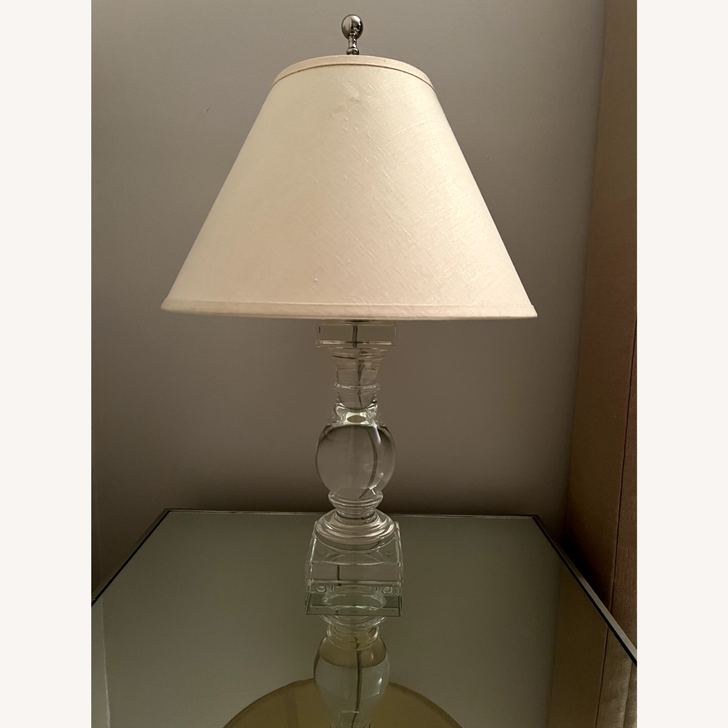 Restoration Hardware Transparent Glass Table Lamp - image-2