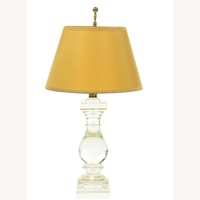 Restoration Hardware Transparent Glass Table Lamp