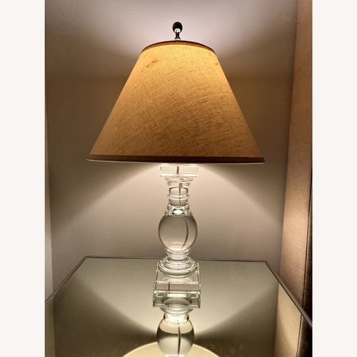 Used Restoration Hardware Transparent Glass Table Lamp for sale on AptDeco