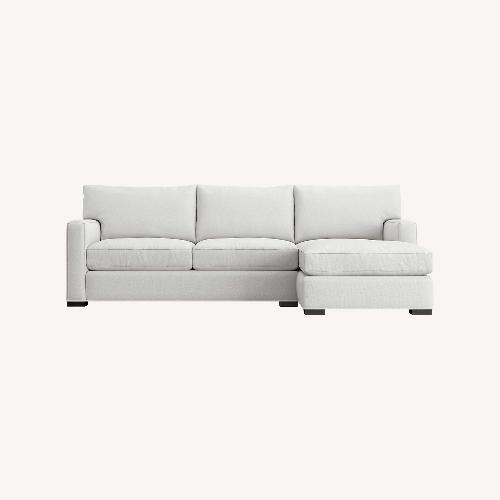Used Crate & Barrel Axis Natural Fabric 2 Piece Sectional for sale on AptDeco