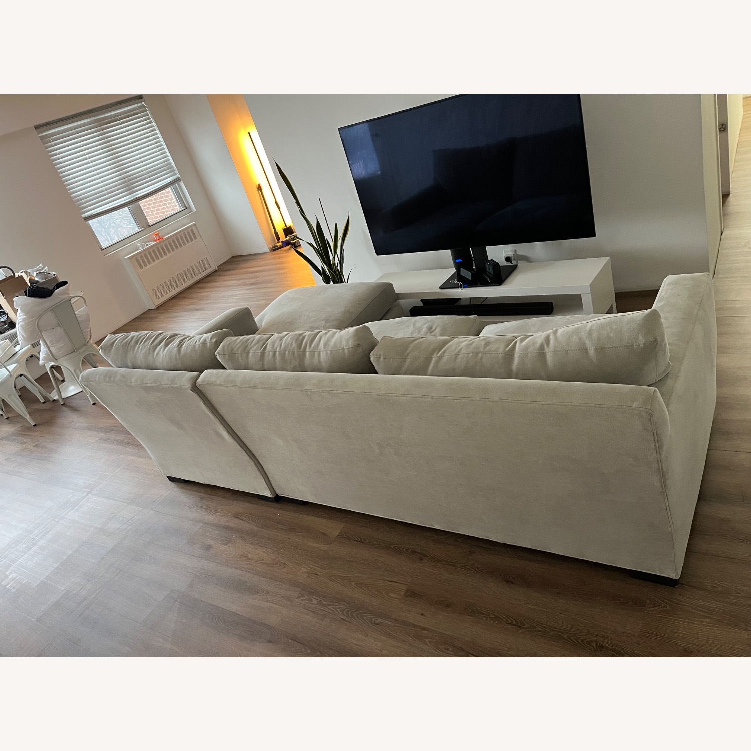 Crate & Barrel Axis Natural Fabric 2 Piece Sectional - image-10