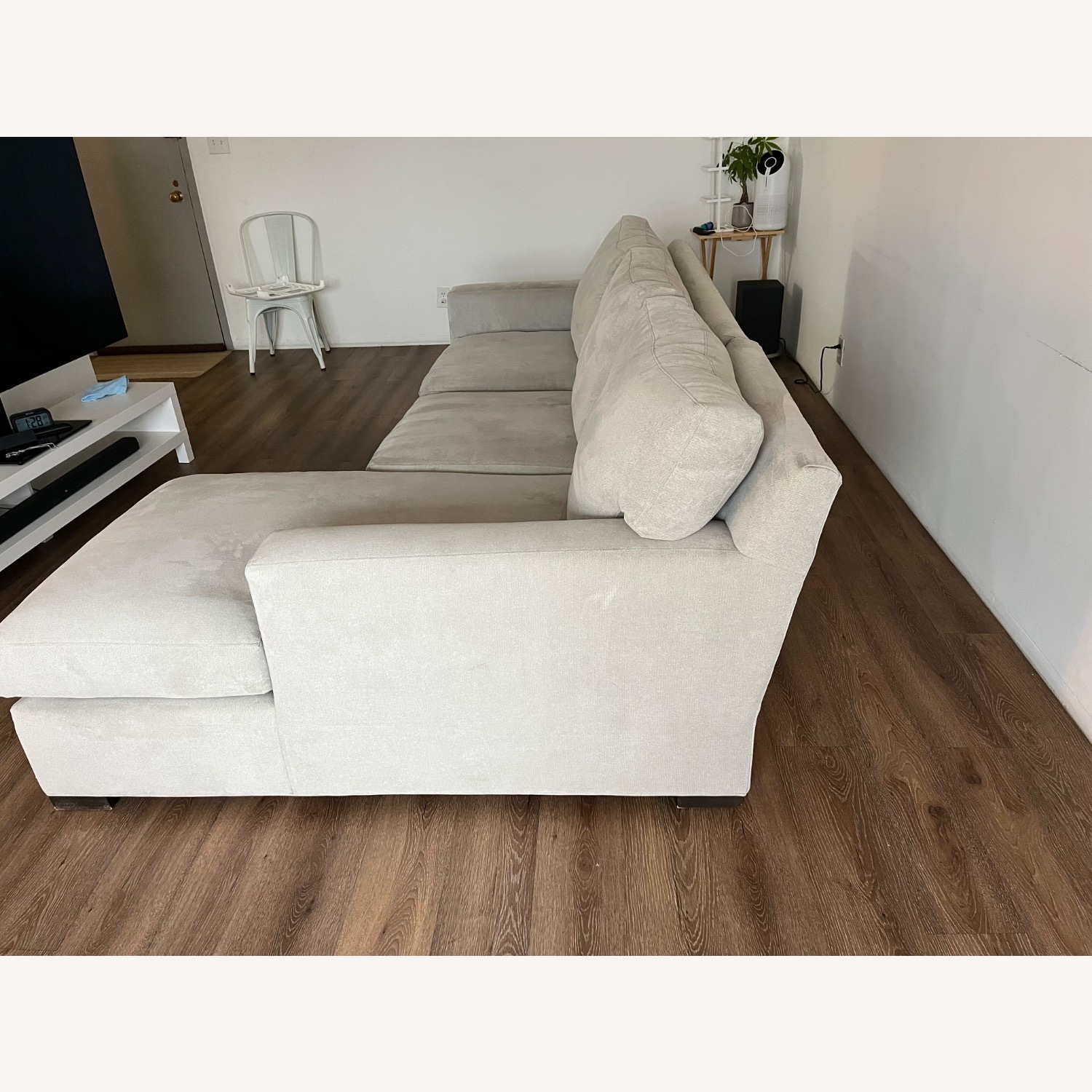 Crate & Barrel Axis Natural Fabric 2 Piece Sectional - image-9