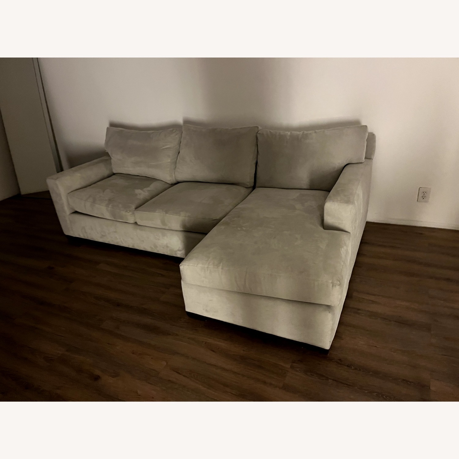 Crate & Barrel Axis Natural Fabric 2 Piece Sectional - image-4