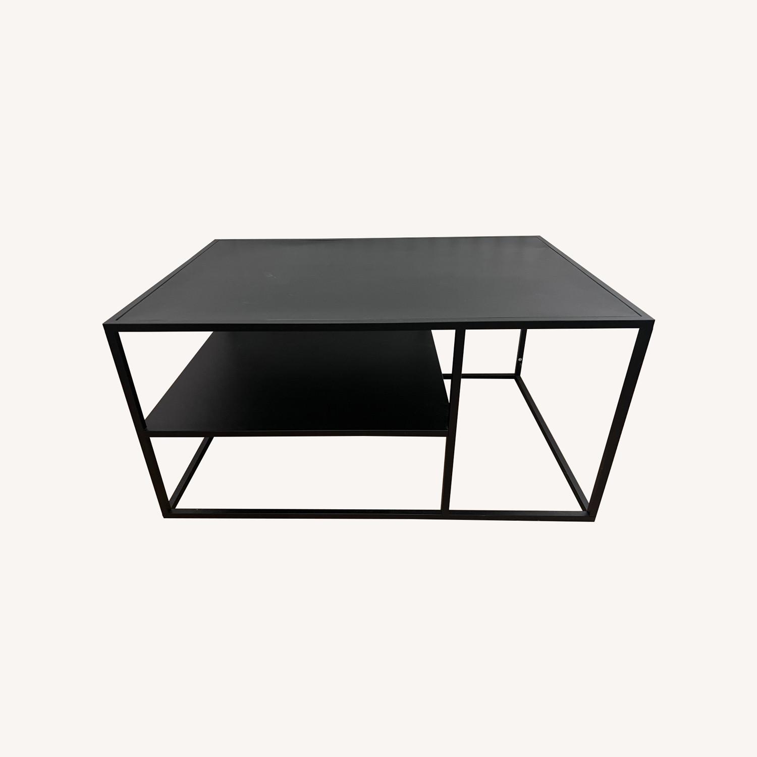 Home Depot Black Metal Coffee Table - image-0