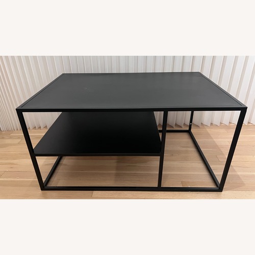 Used Home Depot Black Metal Coffee Table for sale on AptDeco