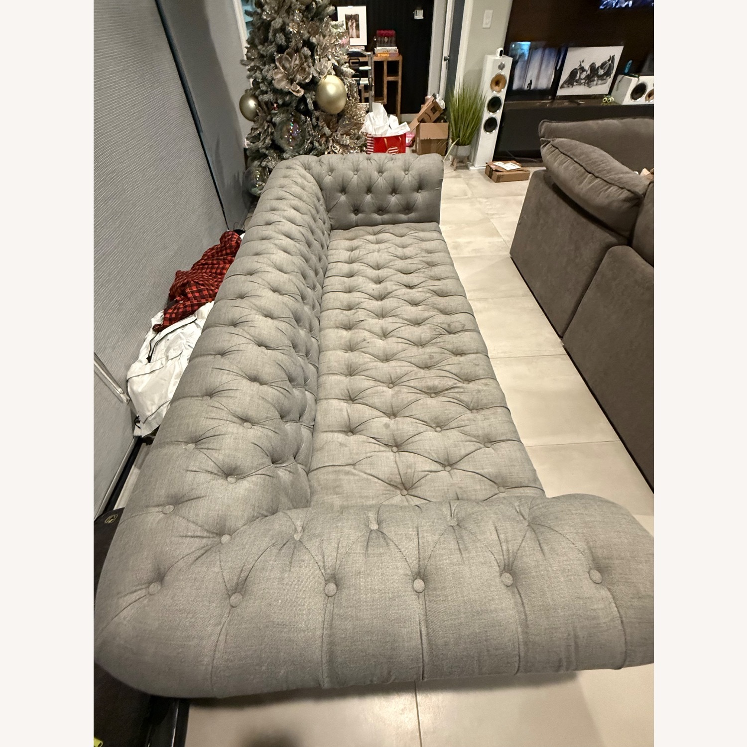 Restoration Hardware Light Gray 3+ Seater Sofa - image-3