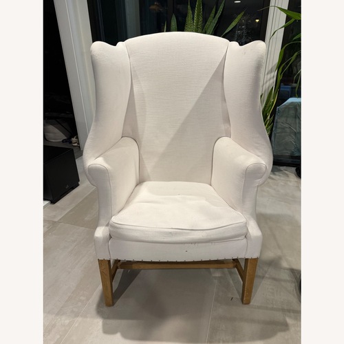 Used Restoration Hardware White Fabric Accent Chairs for sale on AptDeco