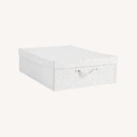 Pottery Barn Teen White Denim Underbed Storage Bin
