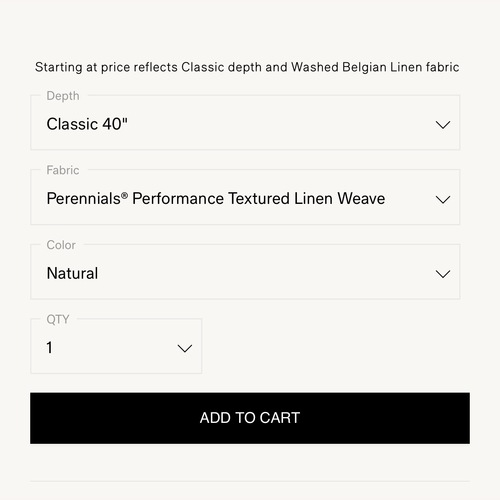 Used Restoration Hardware Cloud Couch for sale on AptDeco