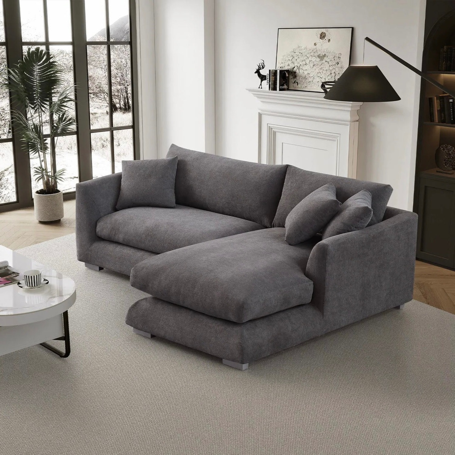 Sydney Dark Gray 2 Piece Sectional - image-2