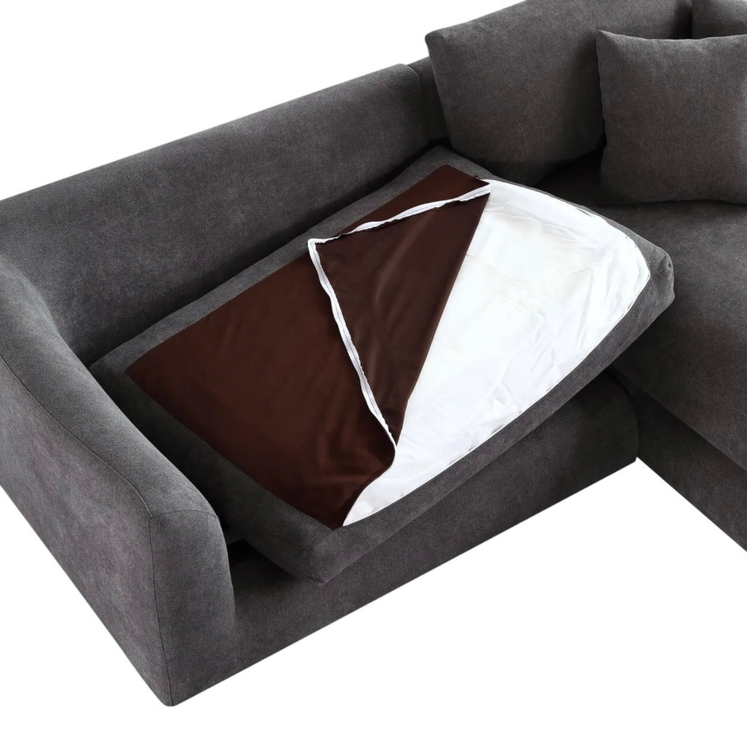 Sydney Dark Gray 2 Piece Sectional - image-5