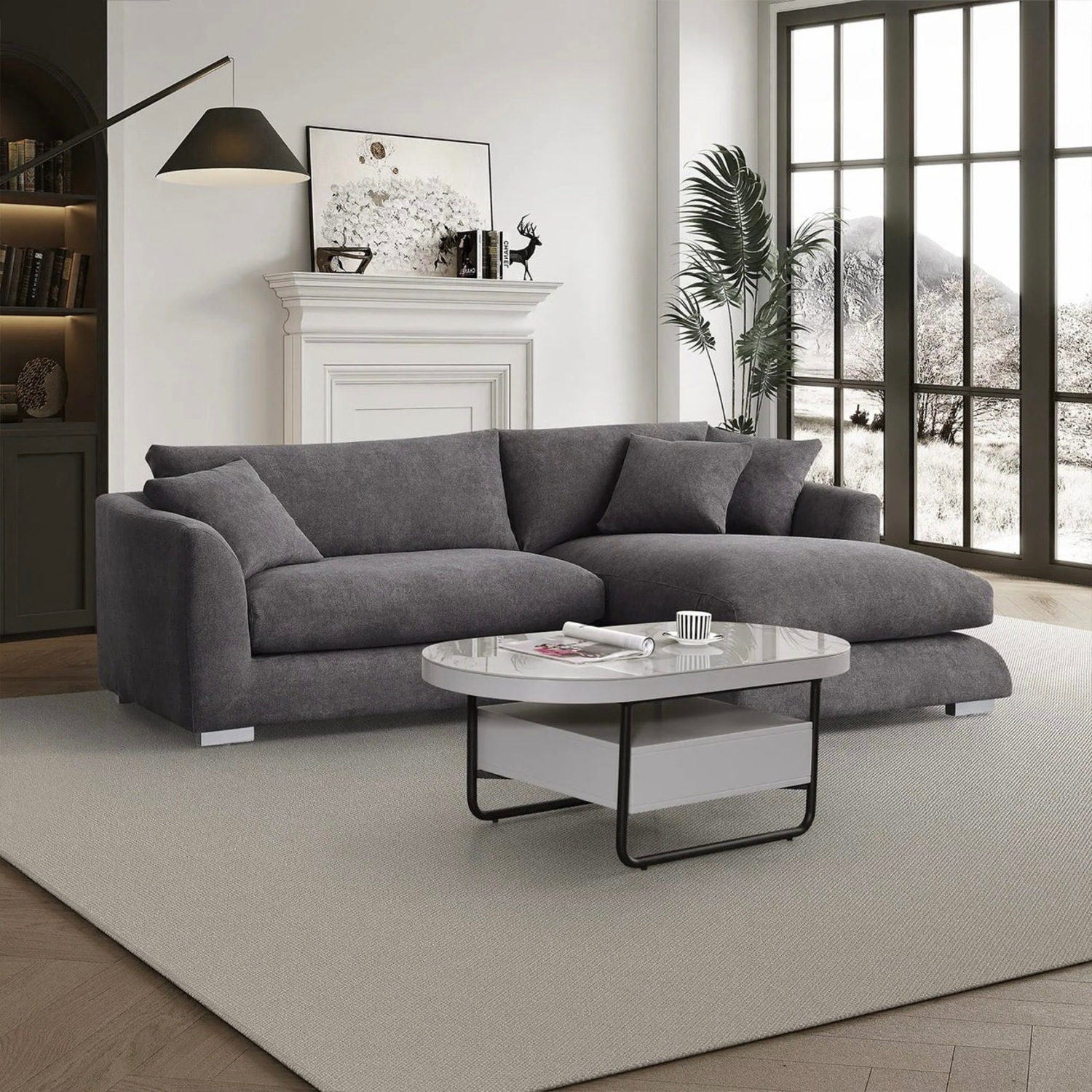 Sydney Dark Gray 2 Piece Sectional - image-6
