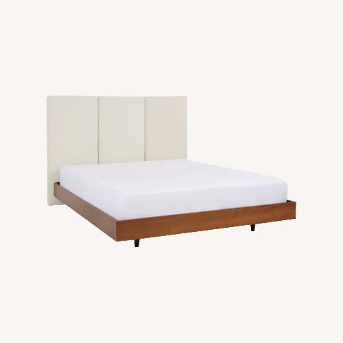 Used Article Noel Natural Upholstered Headboard - Mounted for sale on AptDeco
