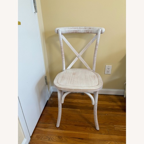 Used White Wood Dining Chairs for sale on AptDeco
