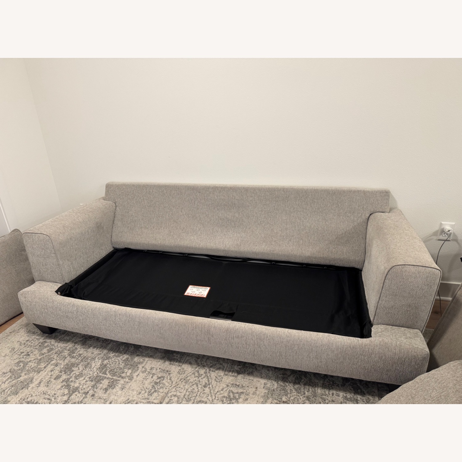 Rooms To Go Light Gray Sleeper Sofa - image-3