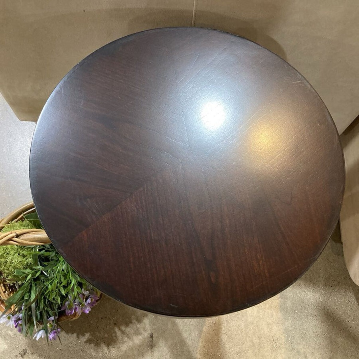 Aphra Round Wood Side Table - image-2