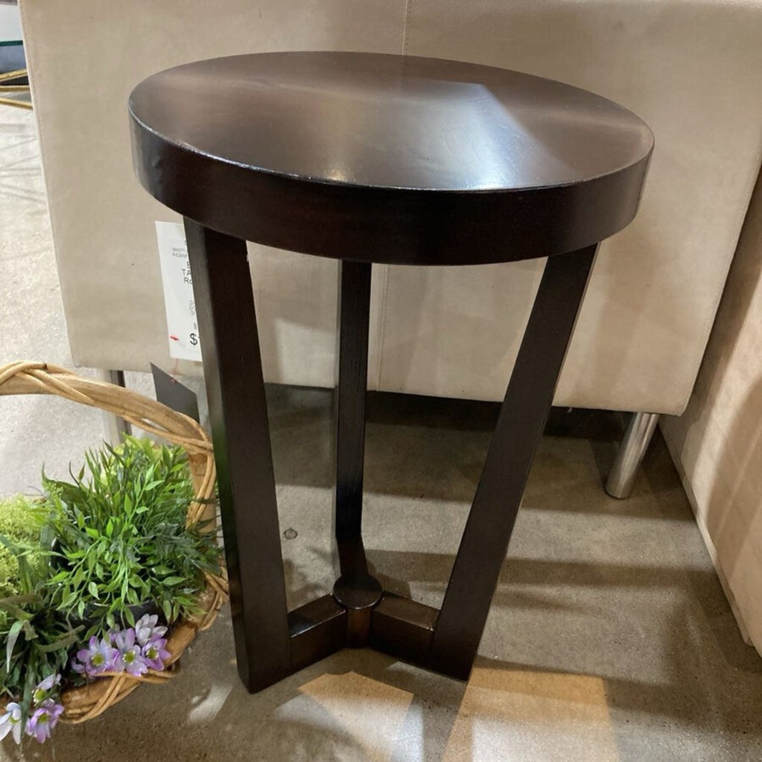 Aphra Round Wood Side Table - image-1