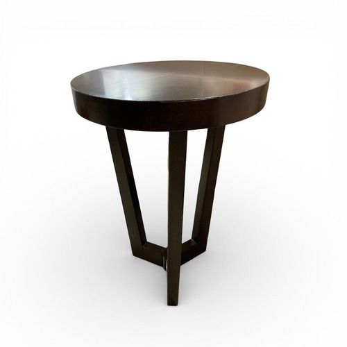 Used Aphra Round Wood Side Table for sale on AptDeco