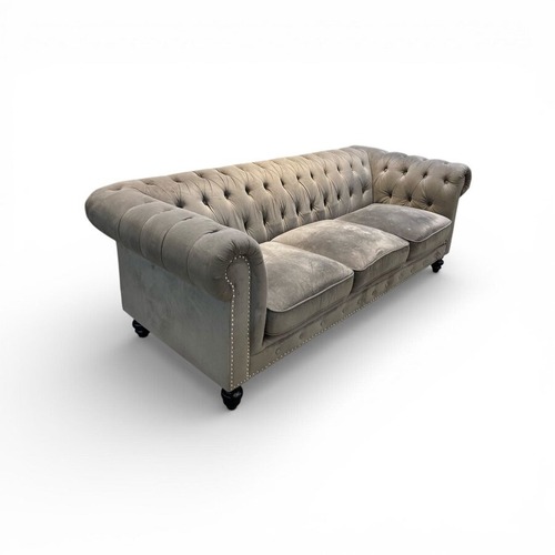 Used Abbyson Grand Chesterfield Velvet Sofa for sale on AptDeco