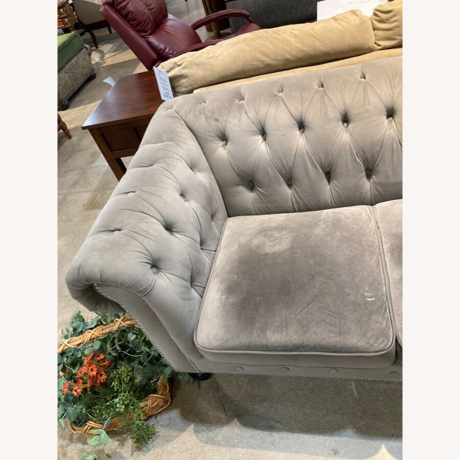 Abbyson Grand Chesterfield Velvet Sofa - image-4