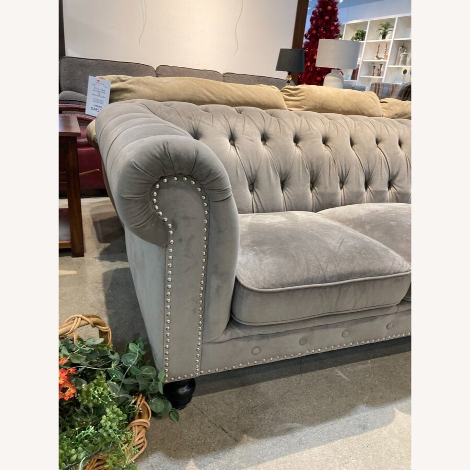 Abbyson Grand Chesterfield Velvet Sofa - image-3