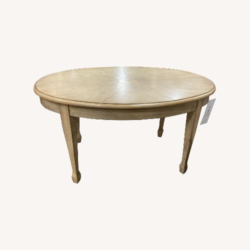 Used Clayton Oval Coffee Table Light Ash for sale on AptDeco