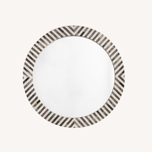 Used West Elm Light Gray Wood Wall Mirror for sale on AptDeco