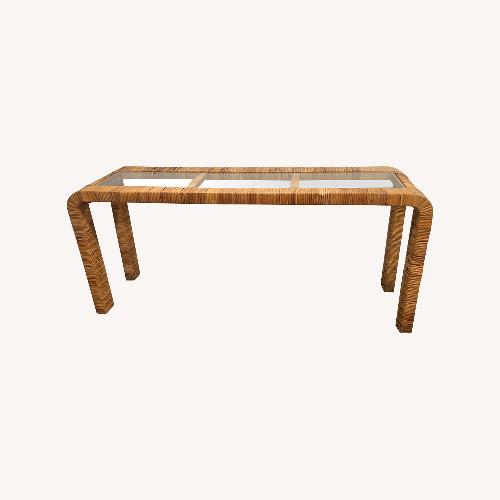 Used Vintage/Antique Finds Natural Rattan Side Table for sale on AptDeco