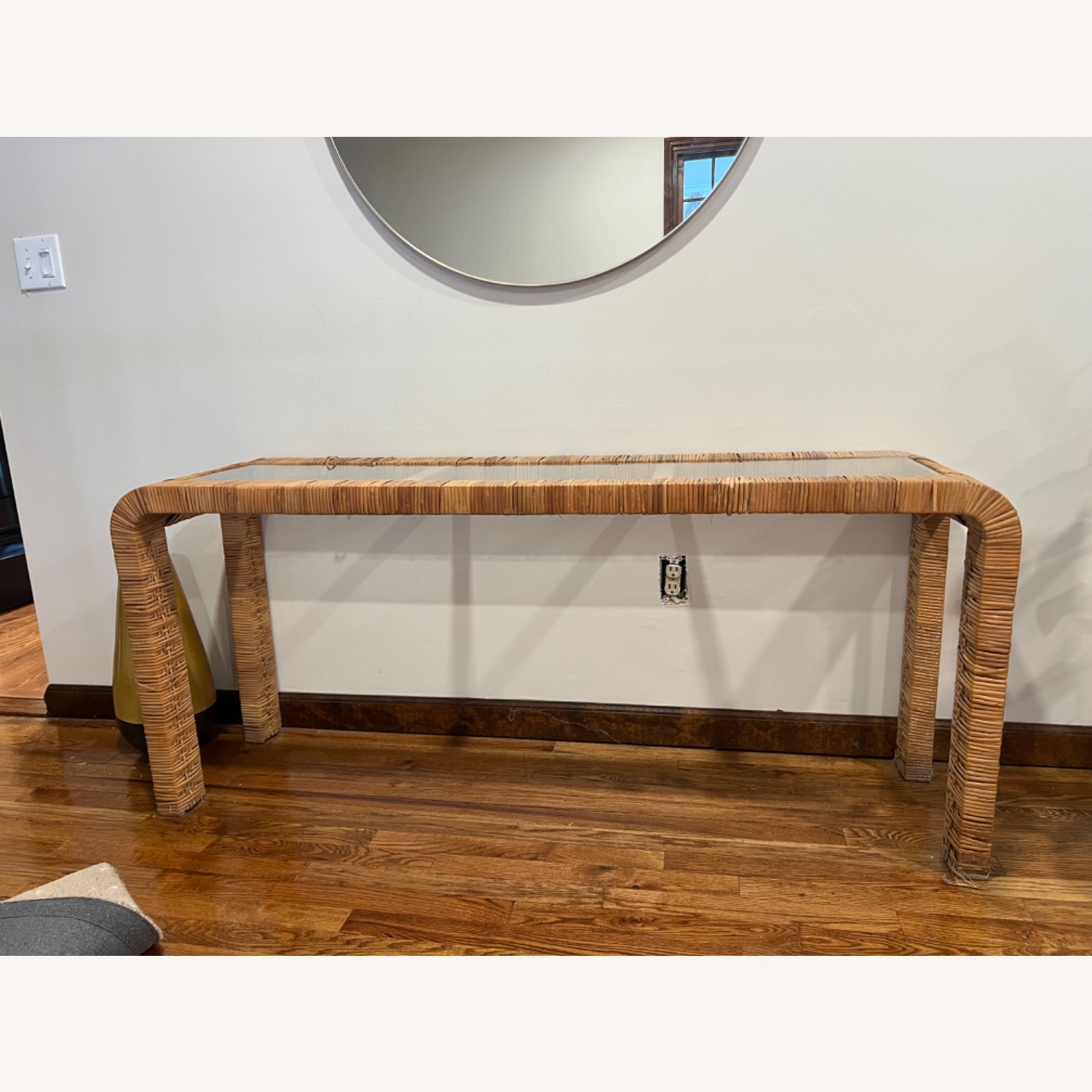 Vintage/Antique Finds Natural Rattan Side Table - image-2