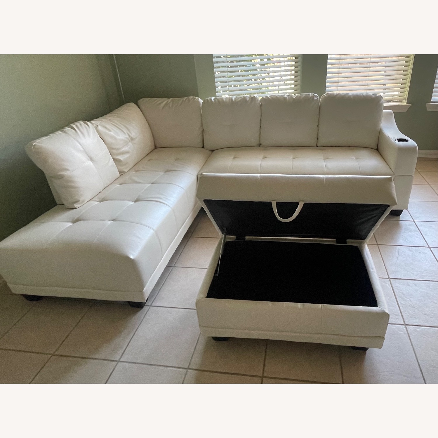 May Furniture White 3+ Piece Sectional - image-2