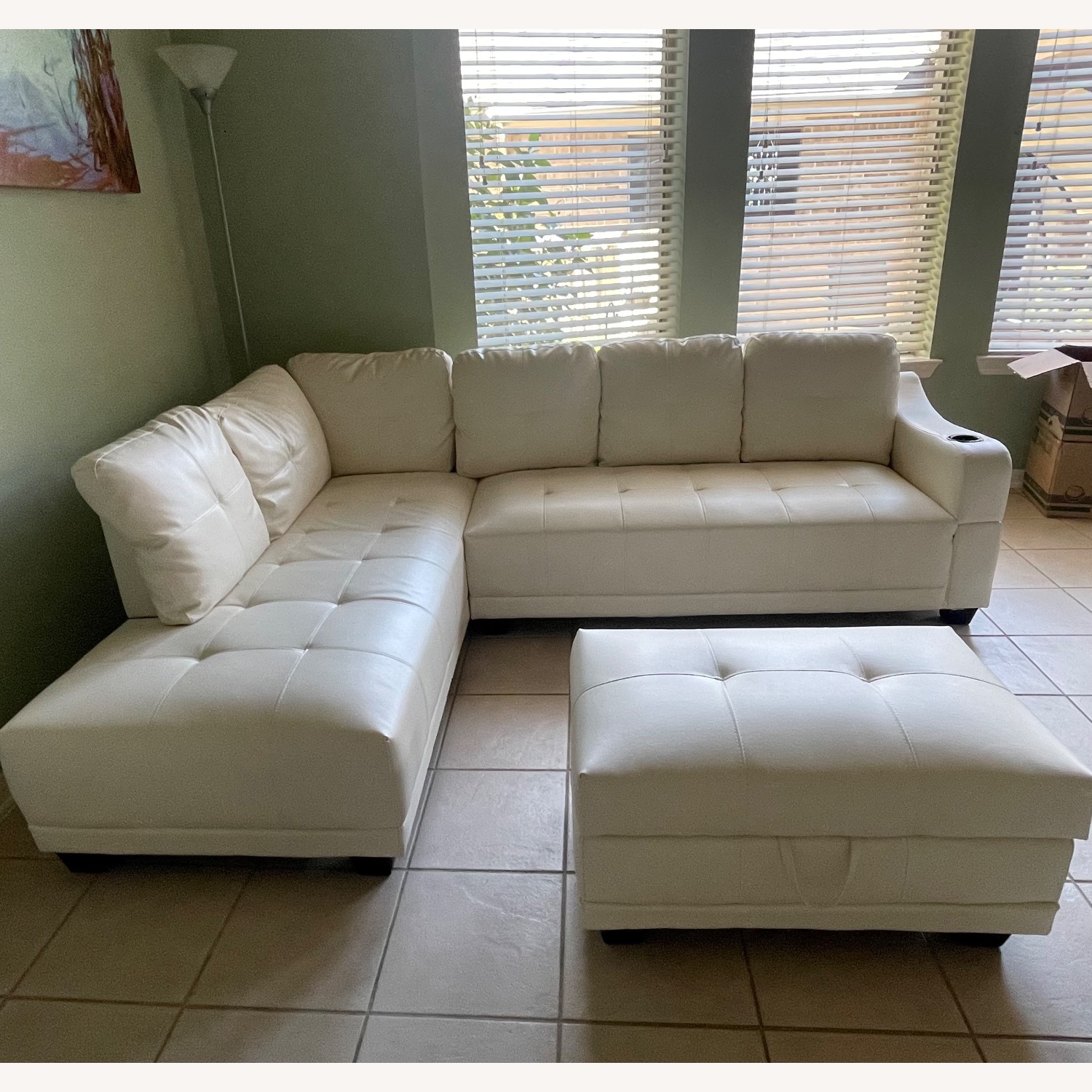 May Furniture White 3+ Piece Sectional - image-1